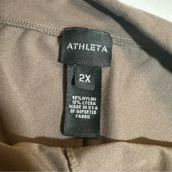 Athleta Wide Leg Pants Women’s 2X Plus Size Drawstring Taupe - Picture 3 of 4